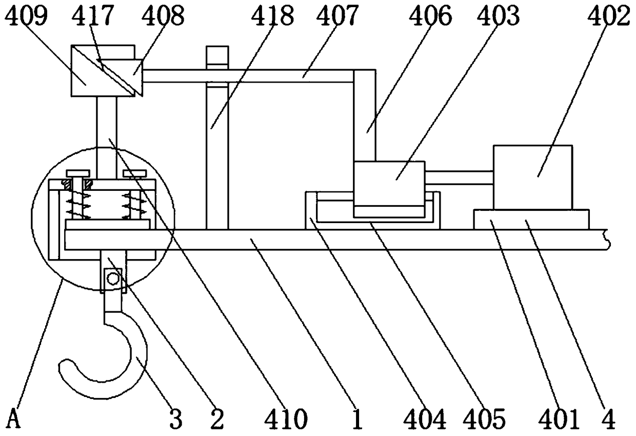 Safety device of hanging hook of forklift