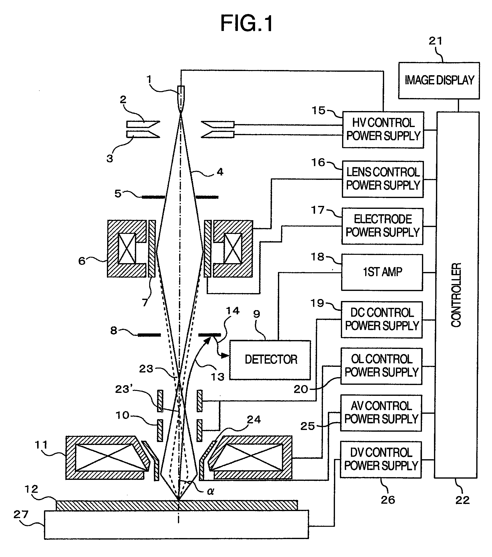 Scanning electron microscope and method of imaging an object by using the scanning electron microscope