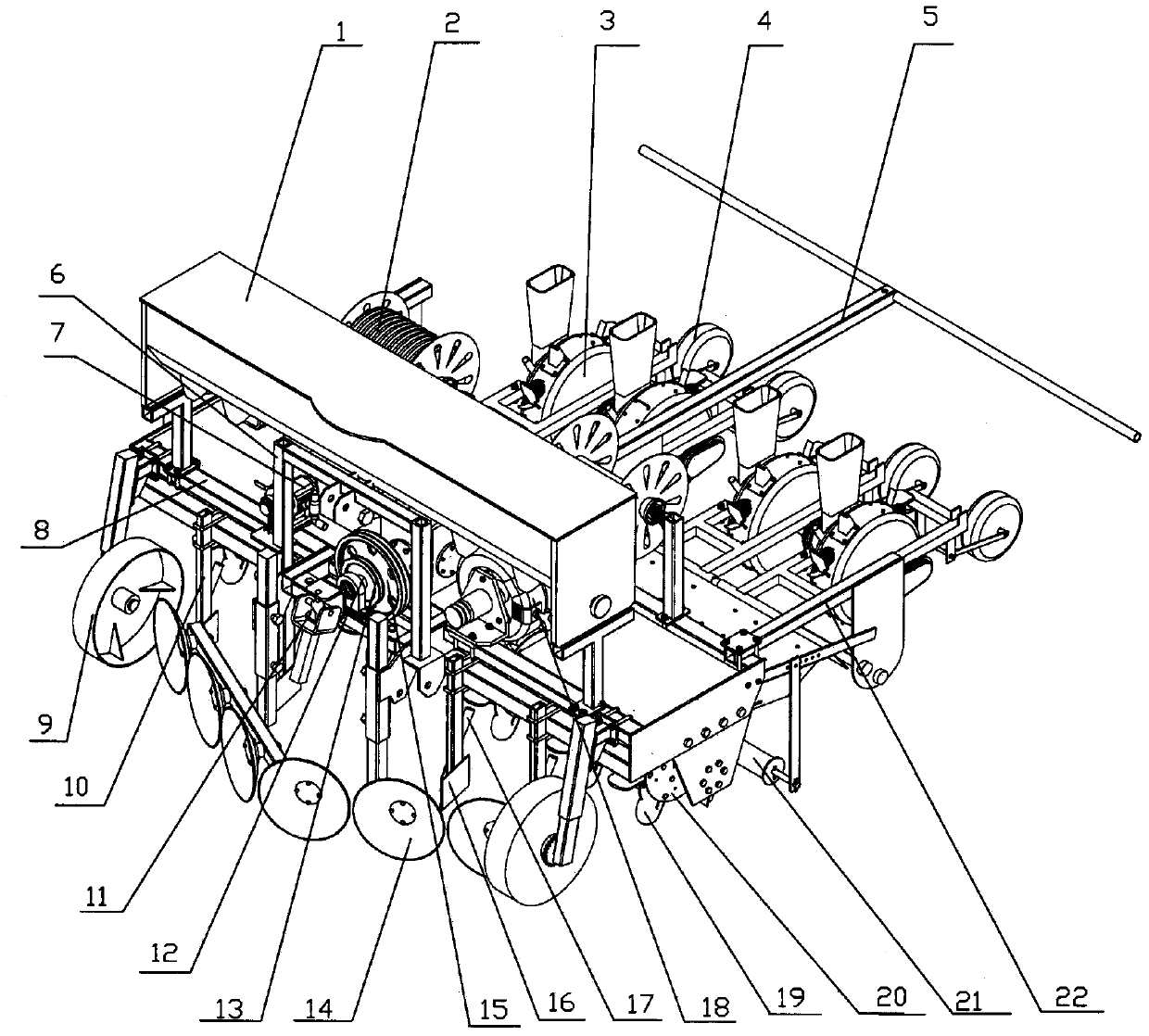 Multifunctional sowing and fertilizing laminator