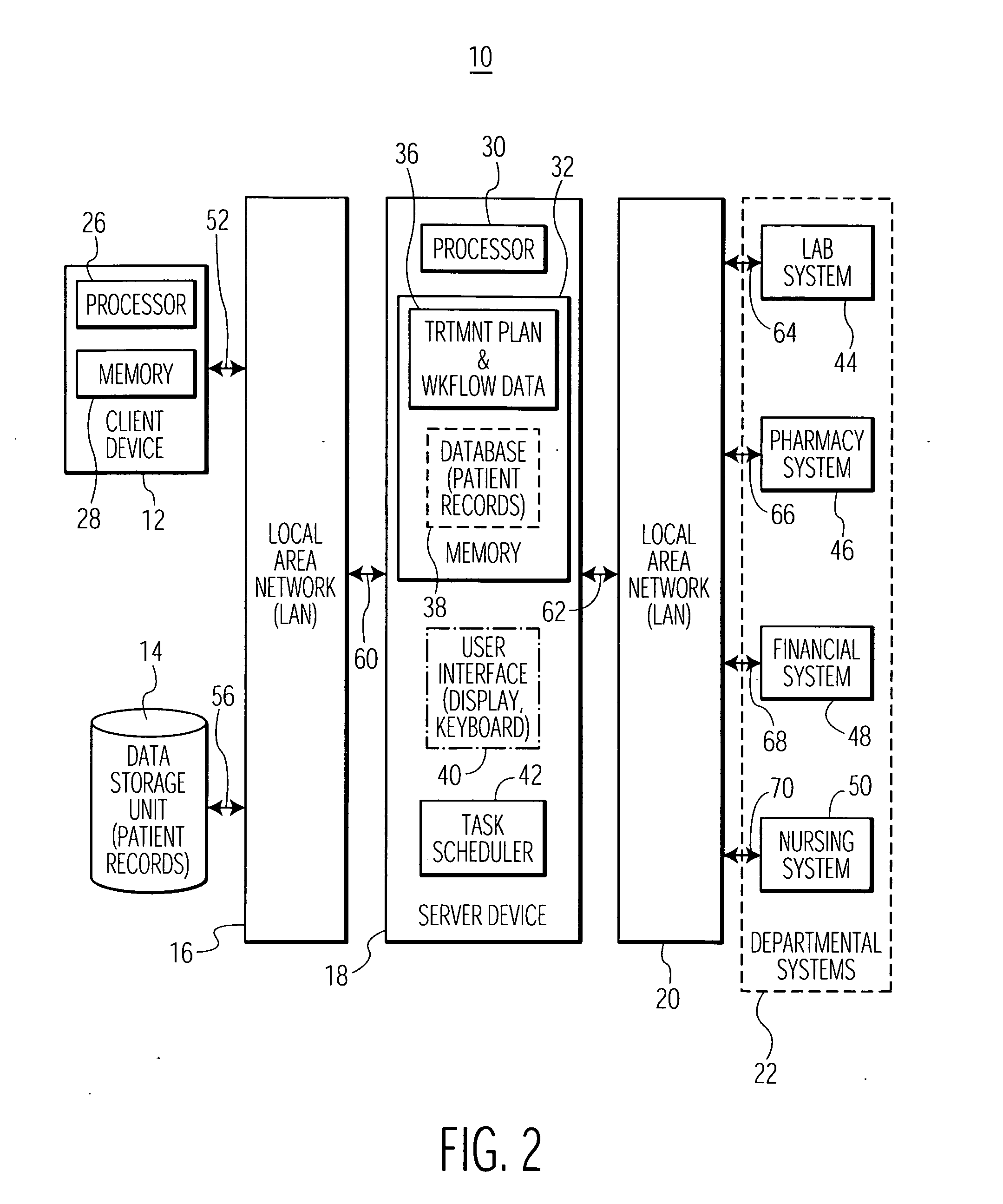 User interface display system