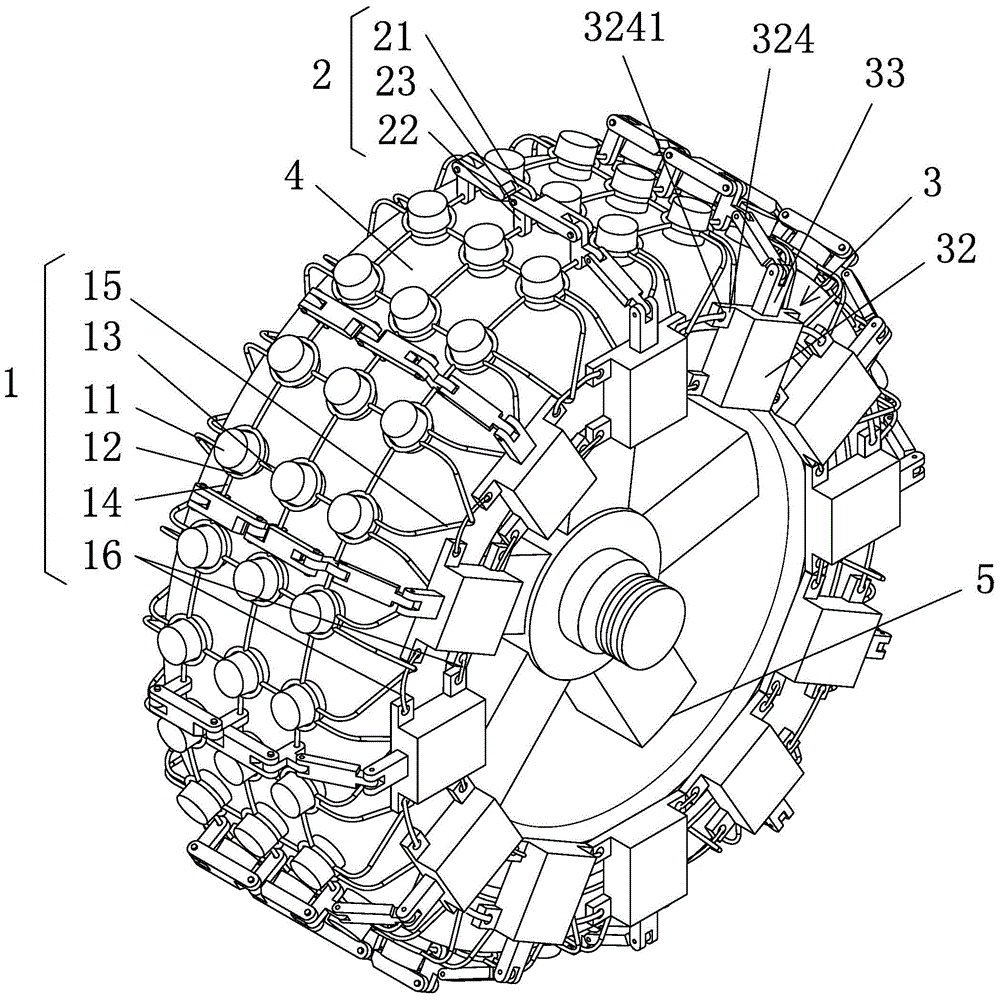 Electric telescopic snow chains for wheels