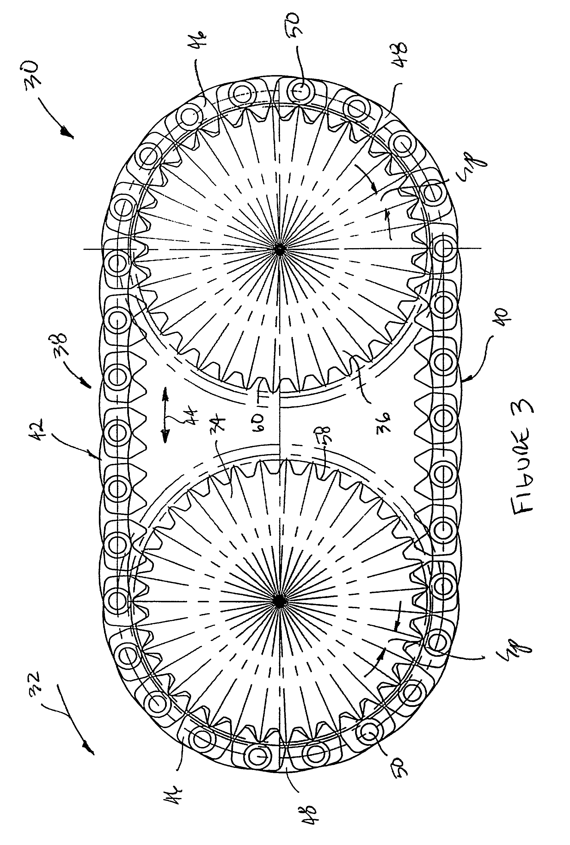 Short pitch tooth chain