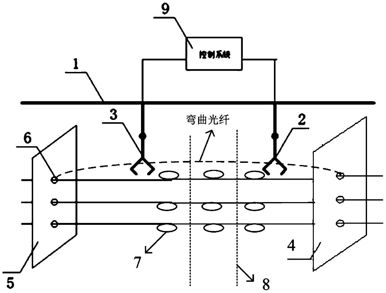 Preparation method and device of translucent self-healing concrete