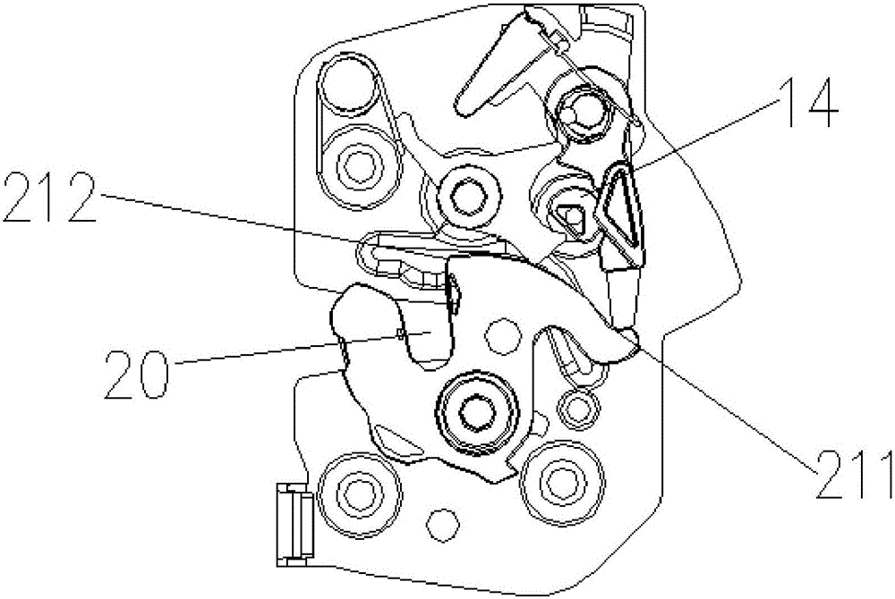 Double-pawl automobile door clock mechanism