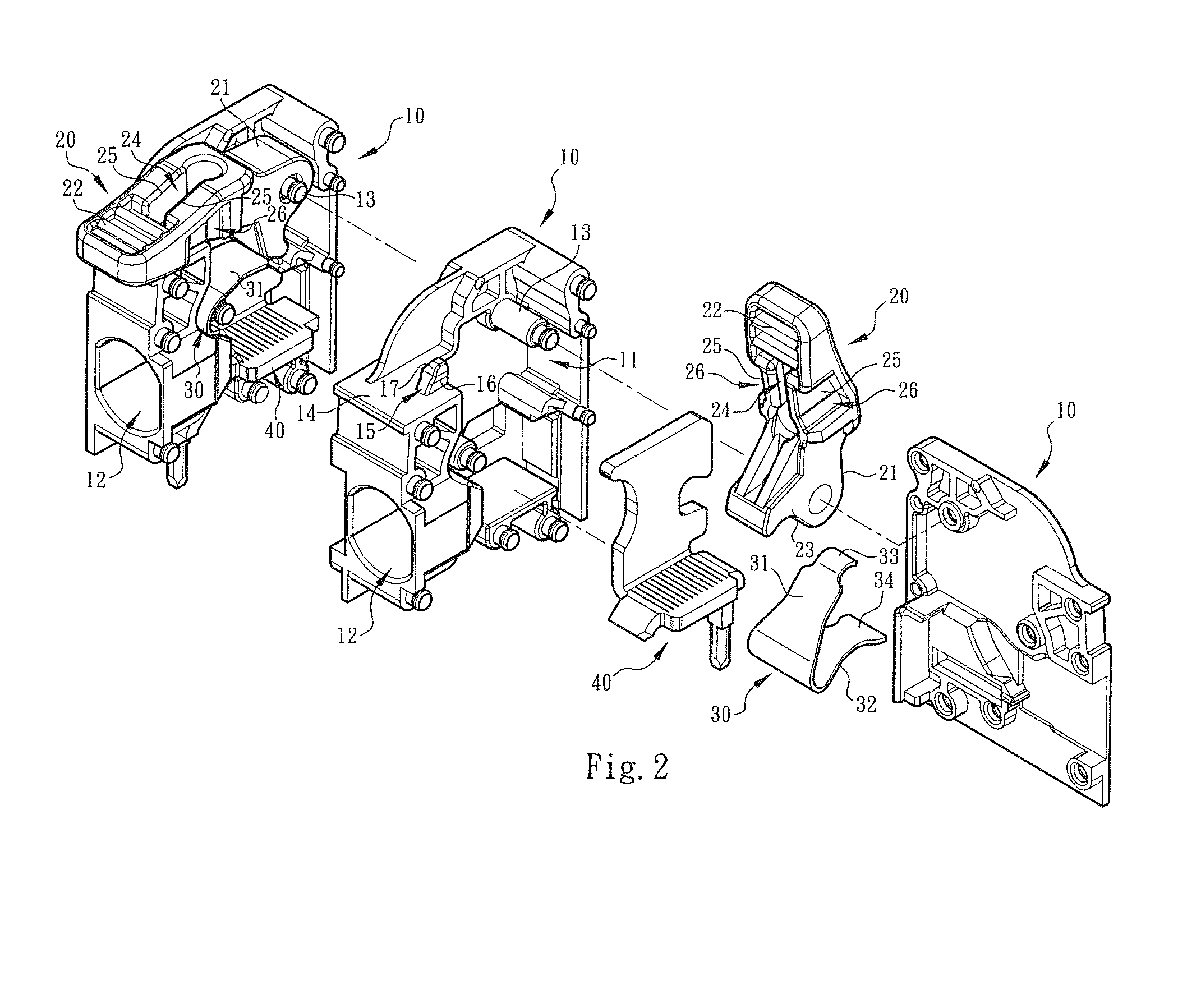 Shift member fixing structure of electrical connection terminal