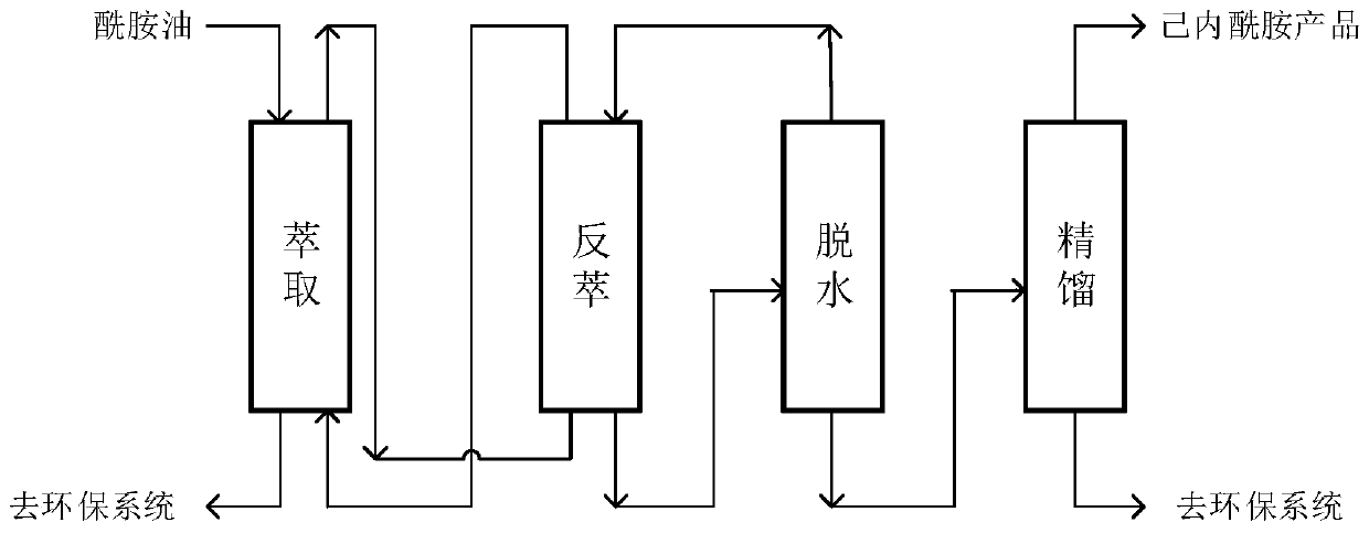 A kind of separation and purification process of caprolactam