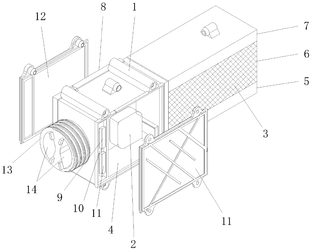 Filtering and sterilizing structure for pedestal pan and squatting pan deodorizing device