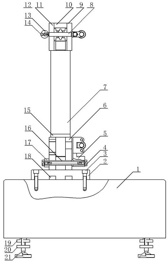 Calibration device for verticality detection ruler of construction engineering quality detector group