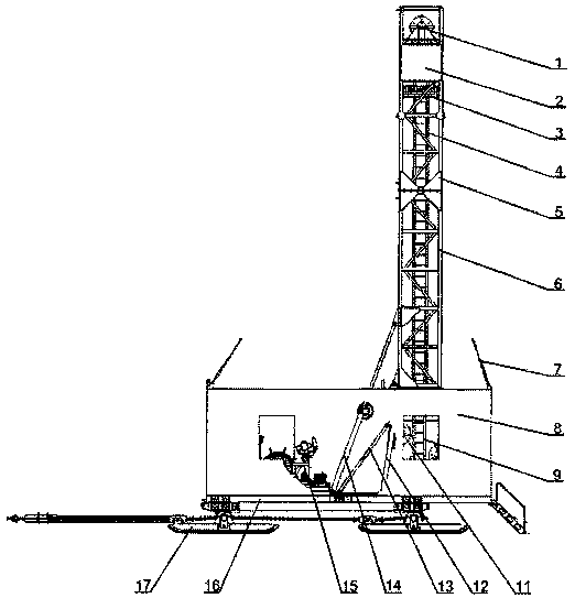 Movable drilling cabin for polar ice-core drilling