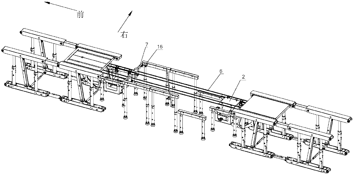 Gob-side entry retaining circulating self-moving type support bracket assembly