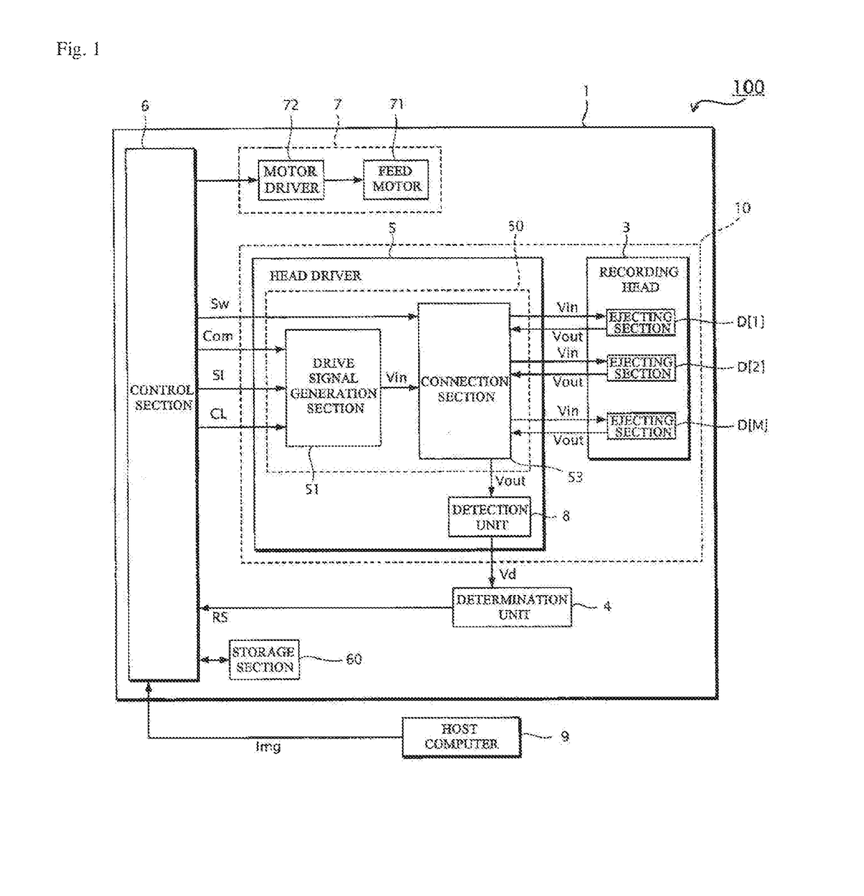 Liquid ejecting device, head unit, and method for controlling liquid ejecting device