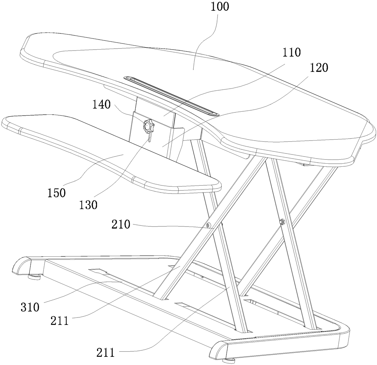 Electric folding table