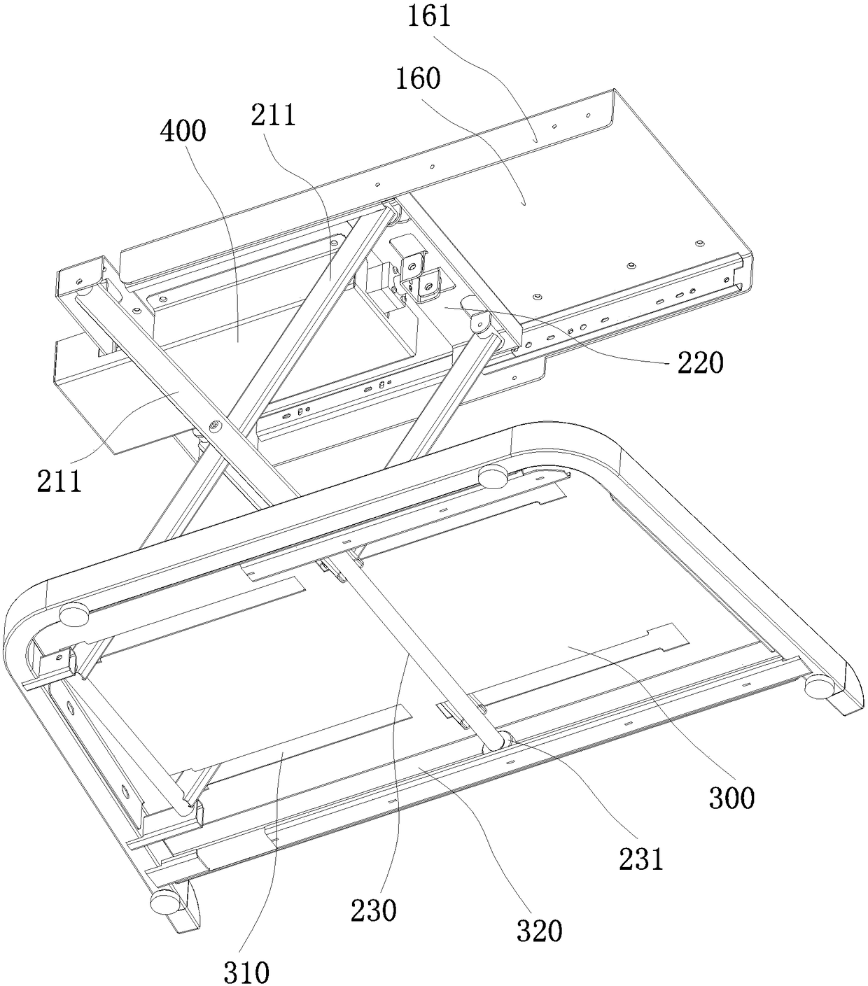 Electric folding table