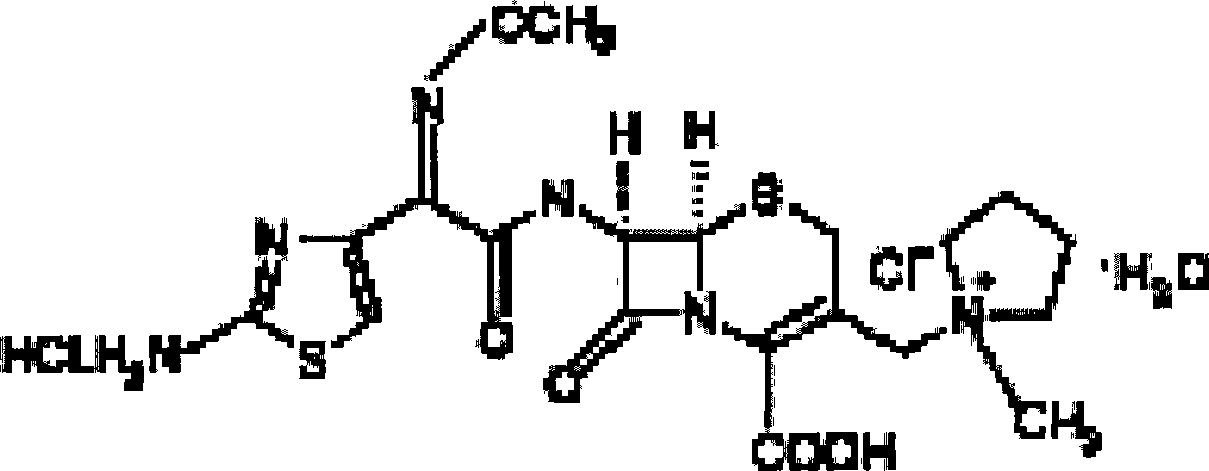 Cefepime hydrochloride powder injection and preparing method thereof