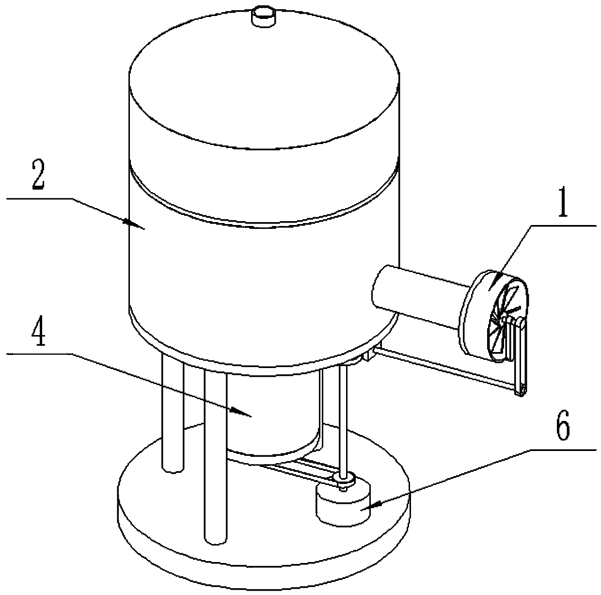 Dust recycling device for industrial waste gas treatment