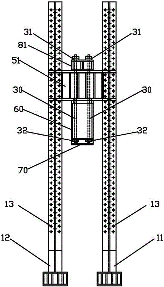 Pull rod type planar counter-force device