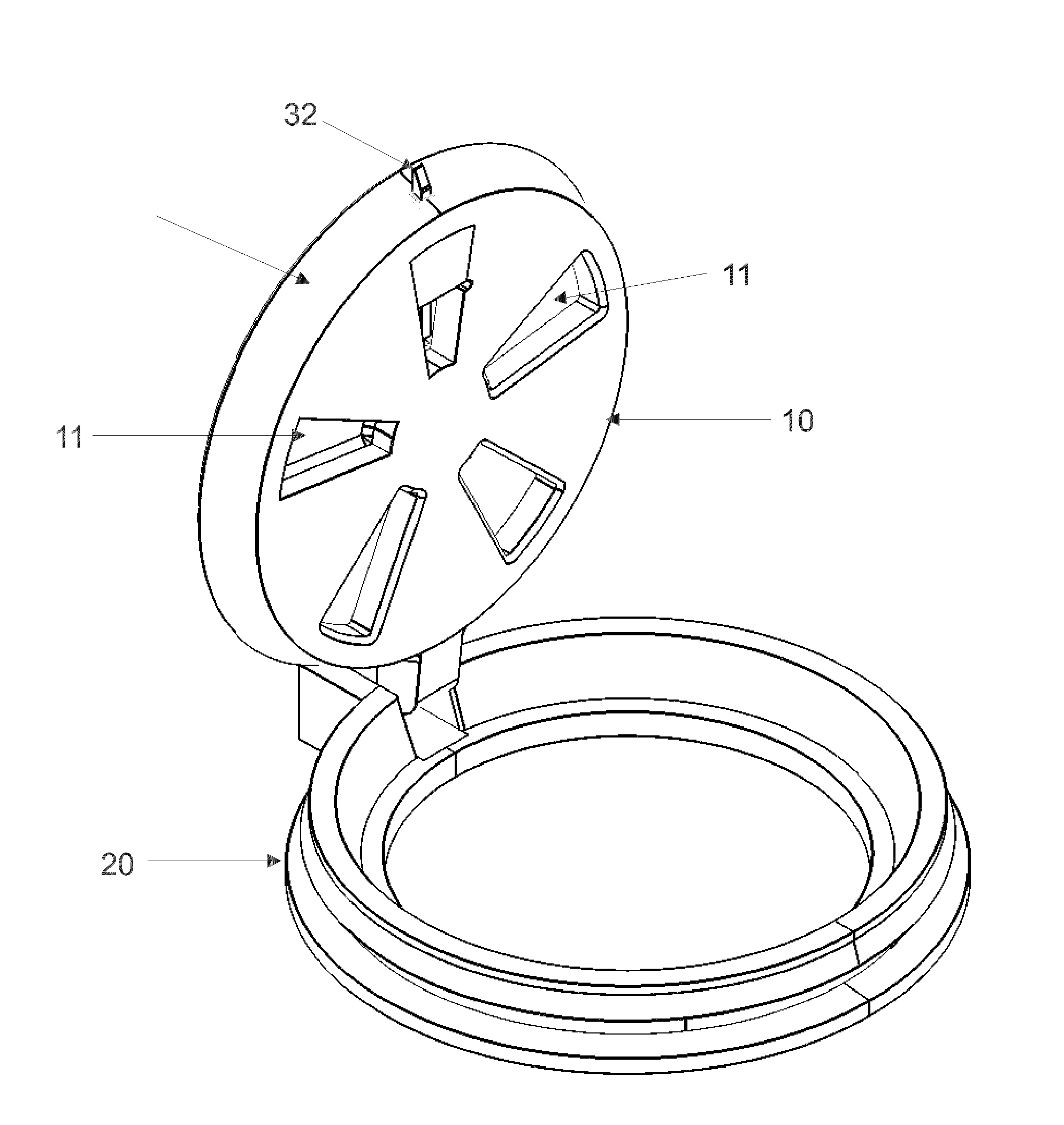 Cap and rim assembly for sewer