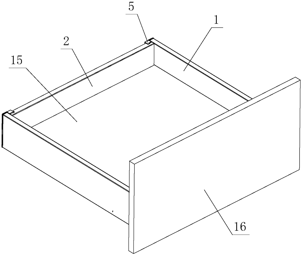 A secure connection structure for a drawer