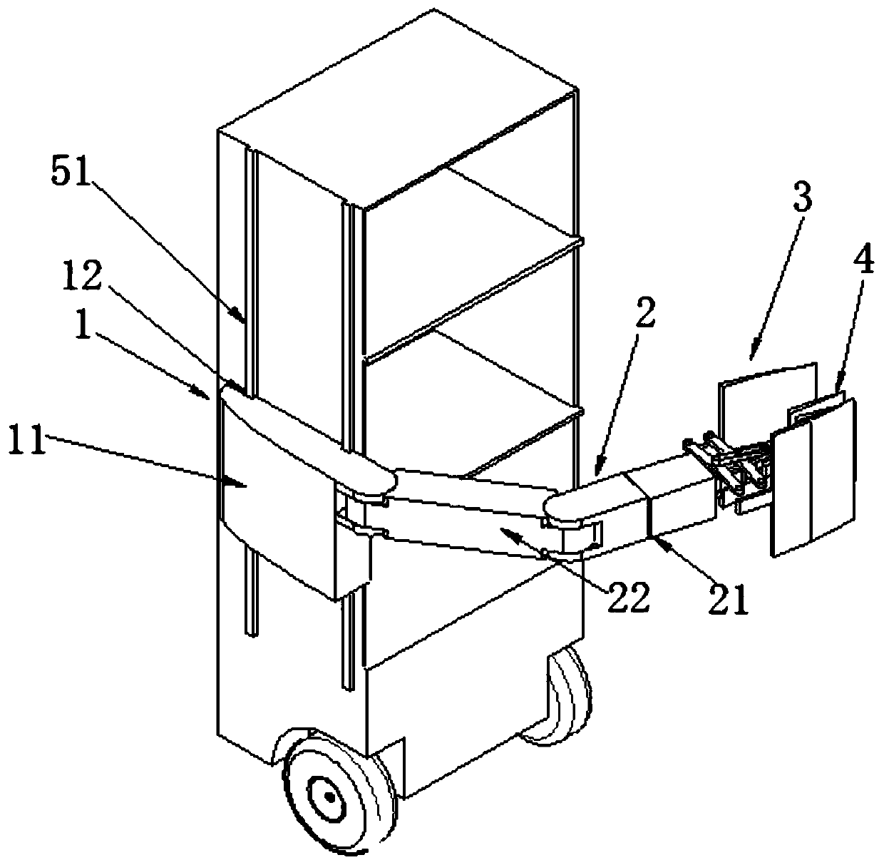 Robot system for returning books to closely arranged bookshelf as well as working method thereof