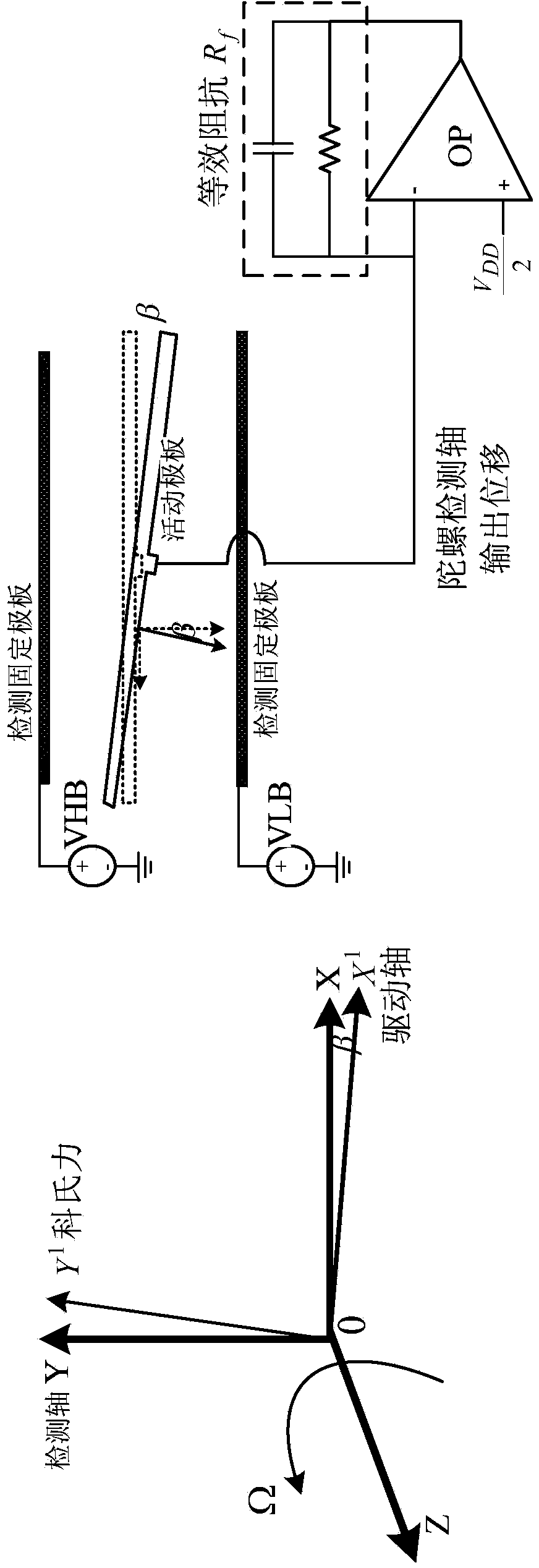 Quadrature error closed-loop compensating circuit for vibrating type silicon micromechanical gyroscope