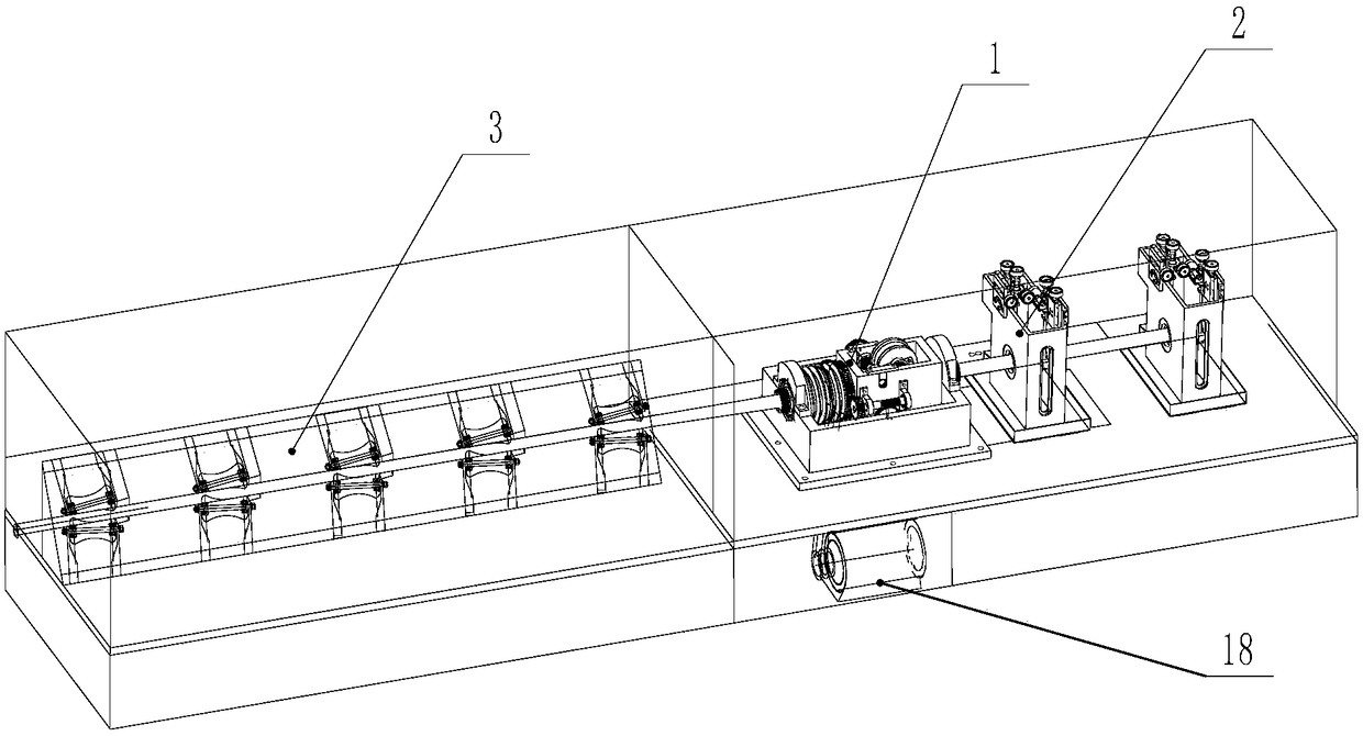 A feeding structure for steel pipe flaw detection