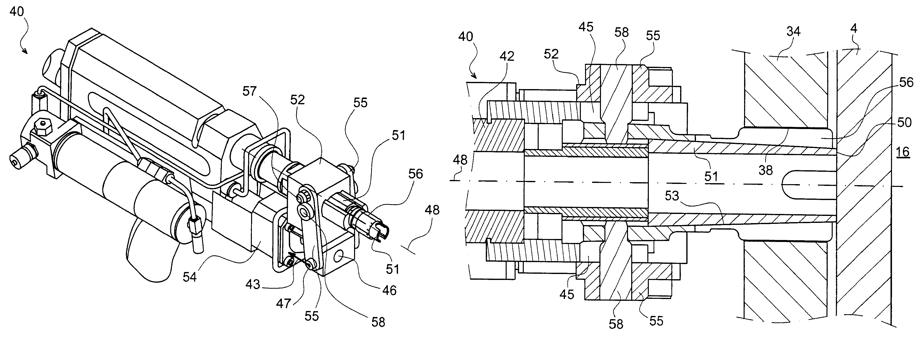 Process for assembling two assemblies, such as aircraft fuselage assemblies