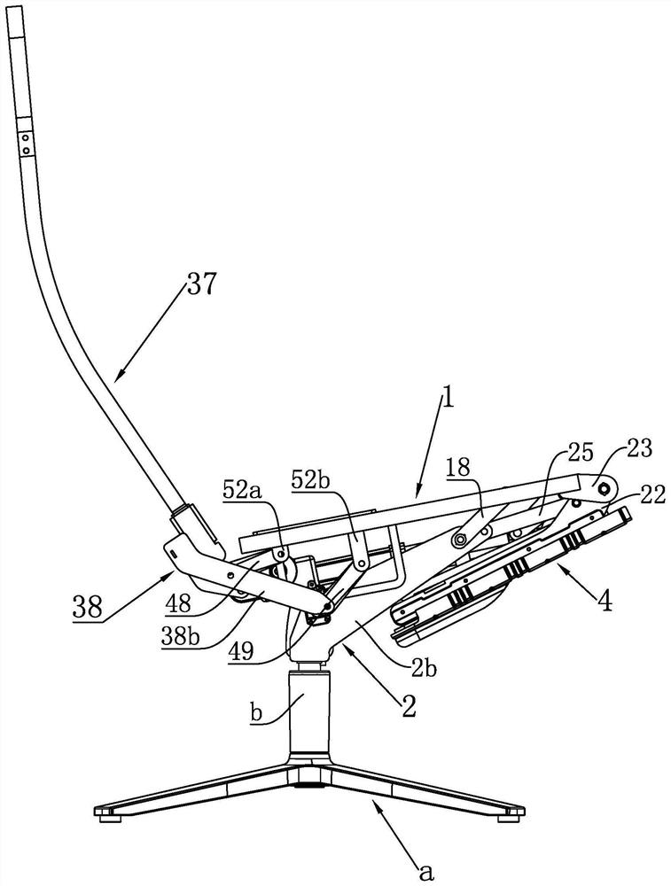 Multifunctional leisure chair frame structure and control method thereof