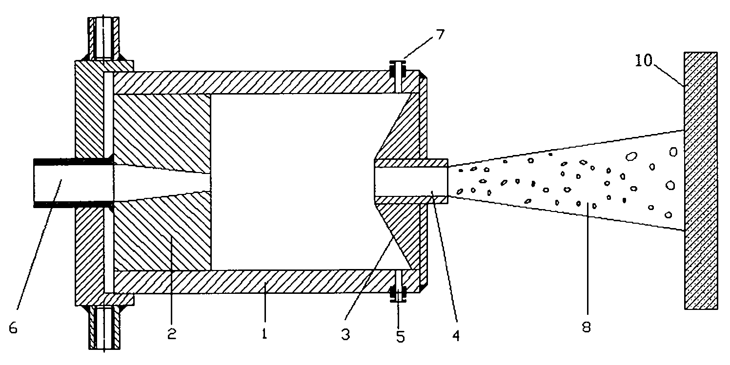 Self-excitation aspiration pulse jet nozzle