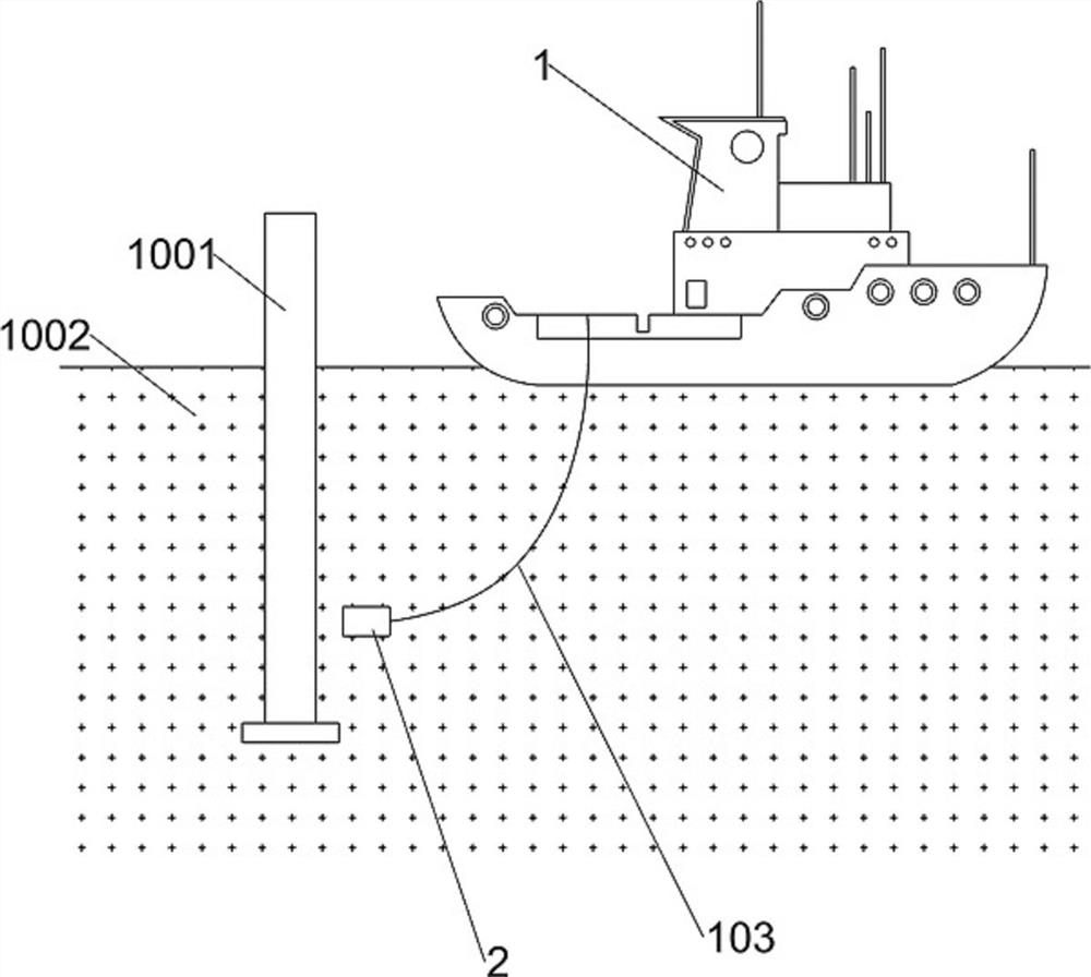 Railway bridge underwater pier disease detection device