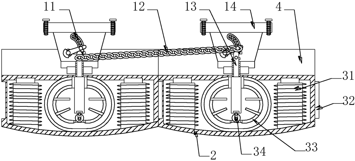 Self-adjusting ship anti-collision energy absorption device