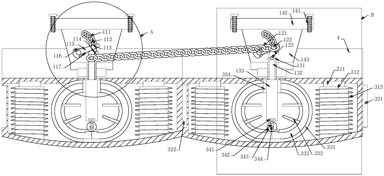 Self-adjusting ship anti-collision energy absorption device