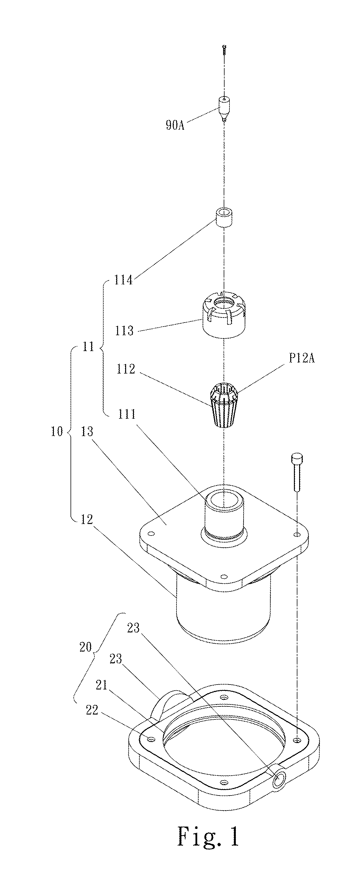 Ultrasonic positioning device for five-axis machine