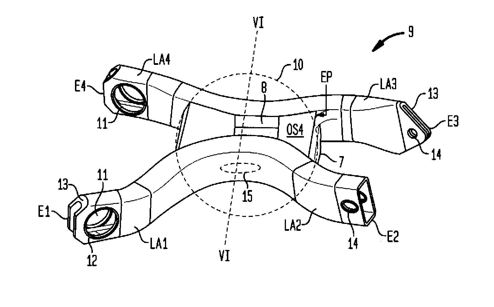 Transverse link, and method for producing a transverse link