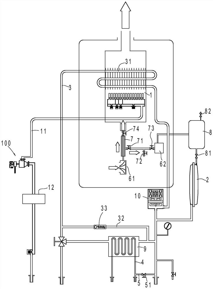 Pressurized heating and bathing dual-purpose furnace