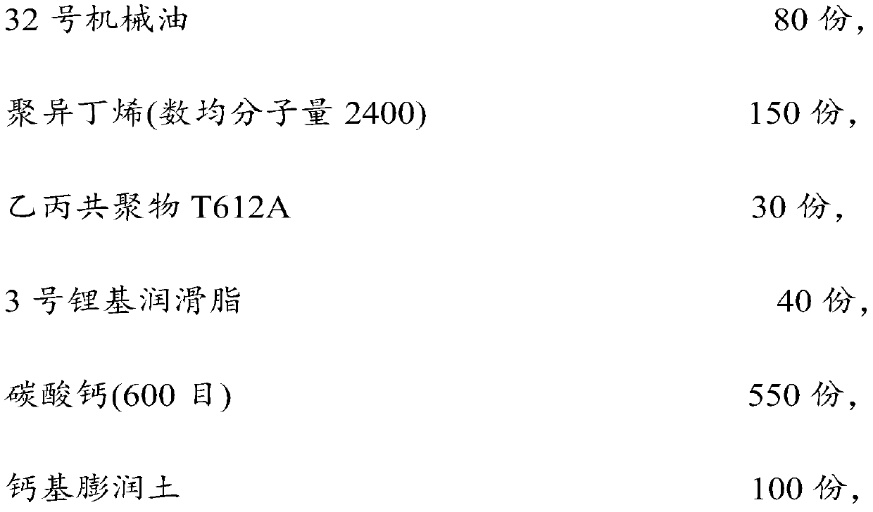 Shield tail sealing grease special for shield machine and preparation method thereof