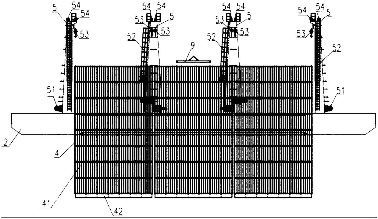 Throwing-filling structure system and working method thereof