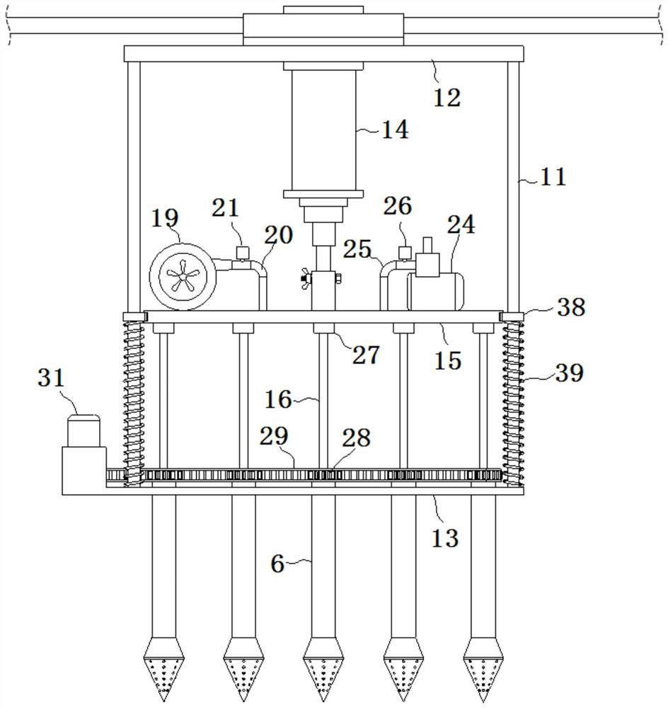 A sewage suction device for cleaning river sludge and a sewage suction treatment method for river sludge