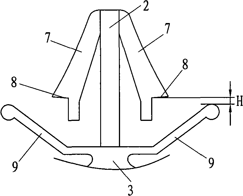 Plate-type band with self-adapting plate thickness