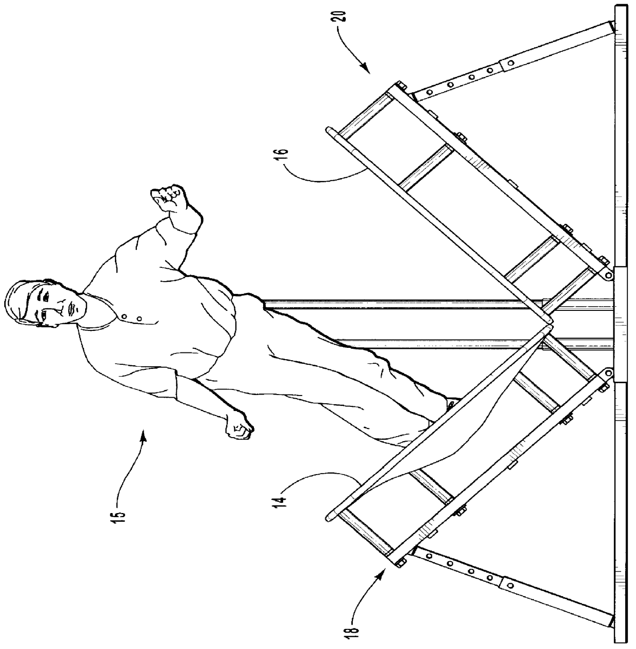 Multiple trampoline simulation apparatus and method