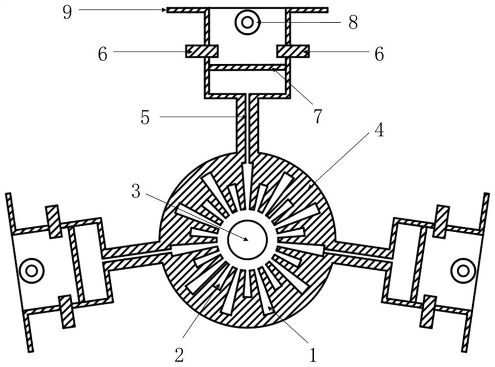 Frequency-locking phase-locking and deploying structure of different-cavity magnetron