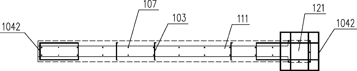 Fabricated concrete variable-section end-column-type shear wall member and construction method thereof