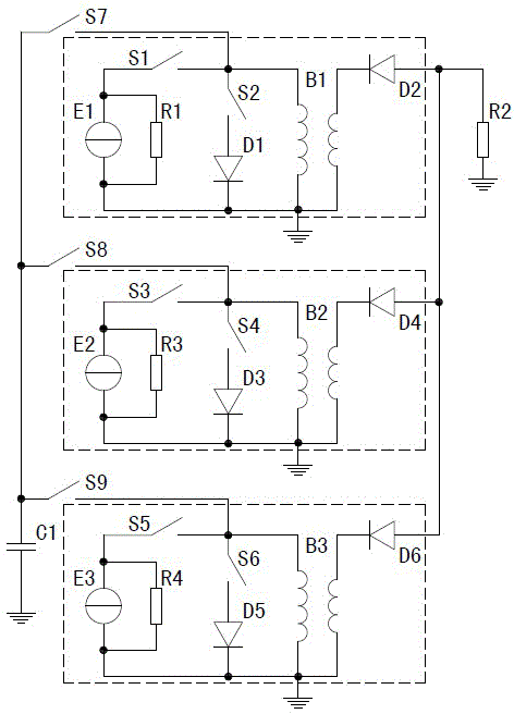 Multi-module pulsed power supply based on energy storage of high-temperature super-conduction pulsing transformers