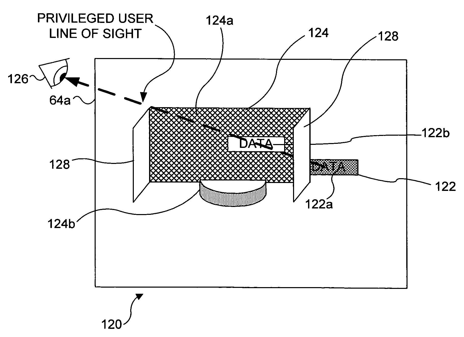 Restricting the display of information with a physical object