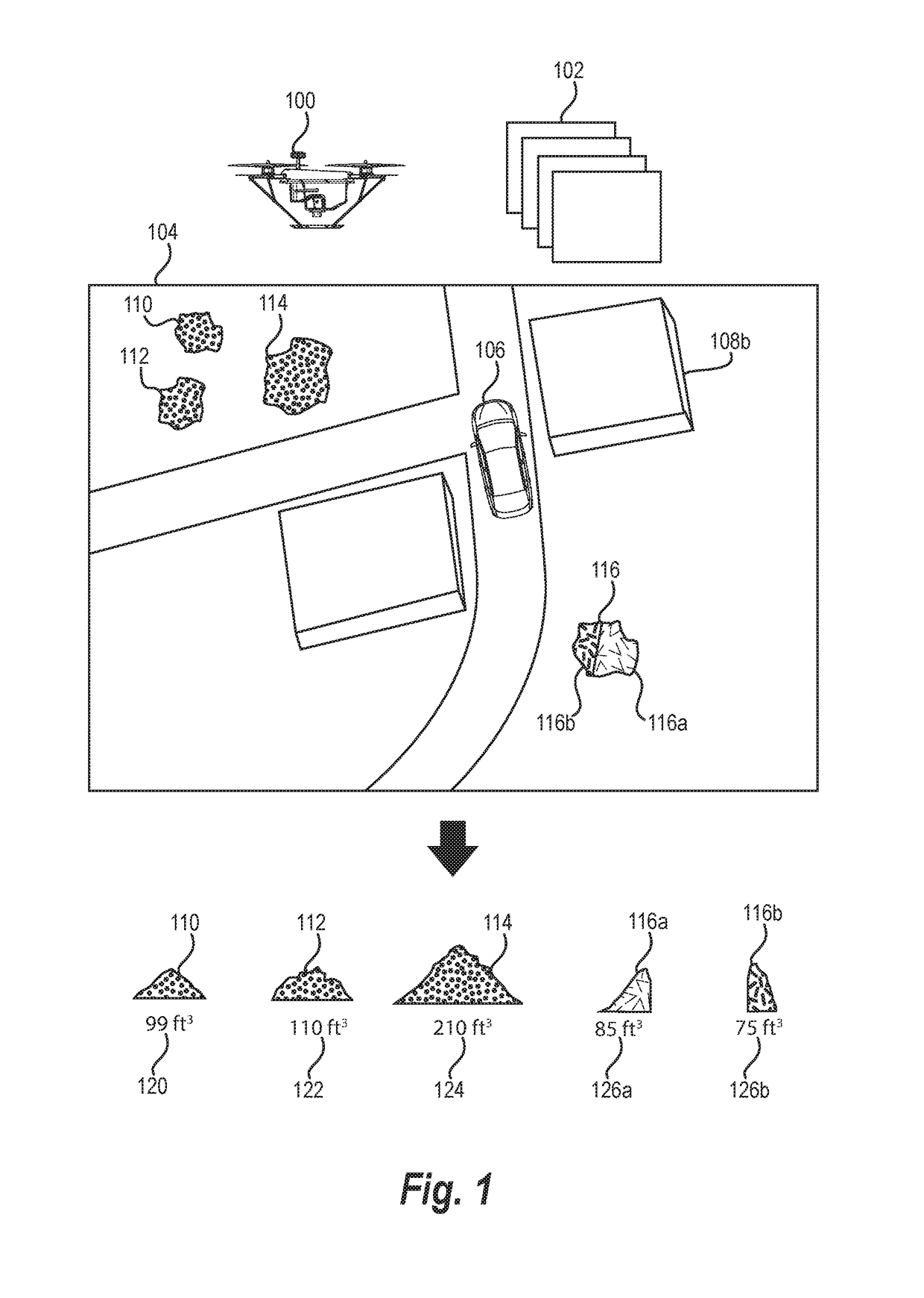 Determining stockpile volume based on digital aerial images and three-dimensional representations of a site