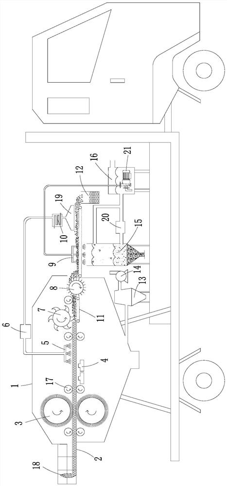 Cleaning device and method for resource recycling of waste filter bag