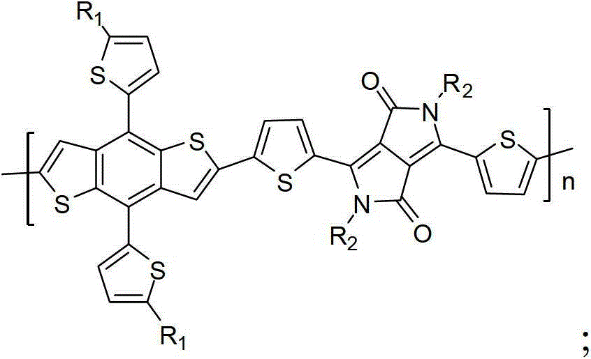 Polymer containing diketopyrrolopyrrole group as well as preparation method and application thereof