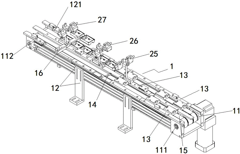 Automatic assembling system for carrier box and light guiding pillar of electric energy meter