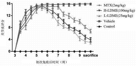 Application of levodopa methyl ester hydrochloride in the preparation of drugs for preventing and treating rheumatoid arthritis