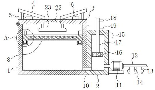 Water-saving irrigation device for highway greening isolation belt