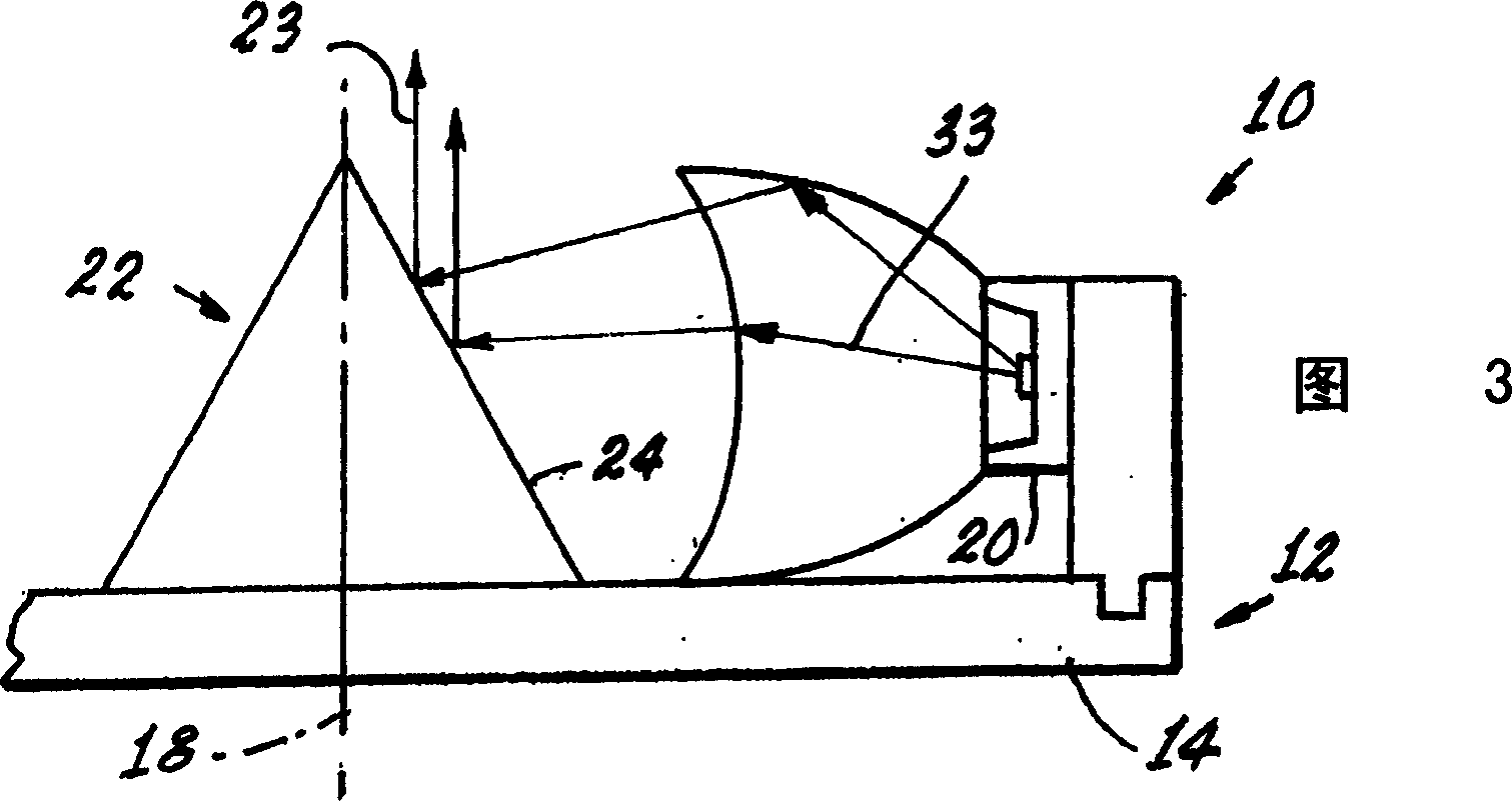 Light emitting diode lamp with conically focused light guides